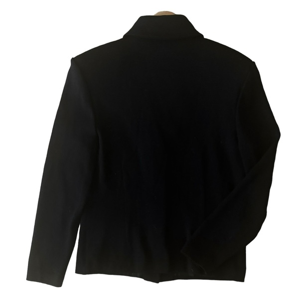 St. John Evening Suit Jacket w Diamond-like cluster buttons Black Size 10 Wool - Picture 6 of 11